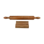 Lakkad Baaz Wooden Rolling Pin with Stand
