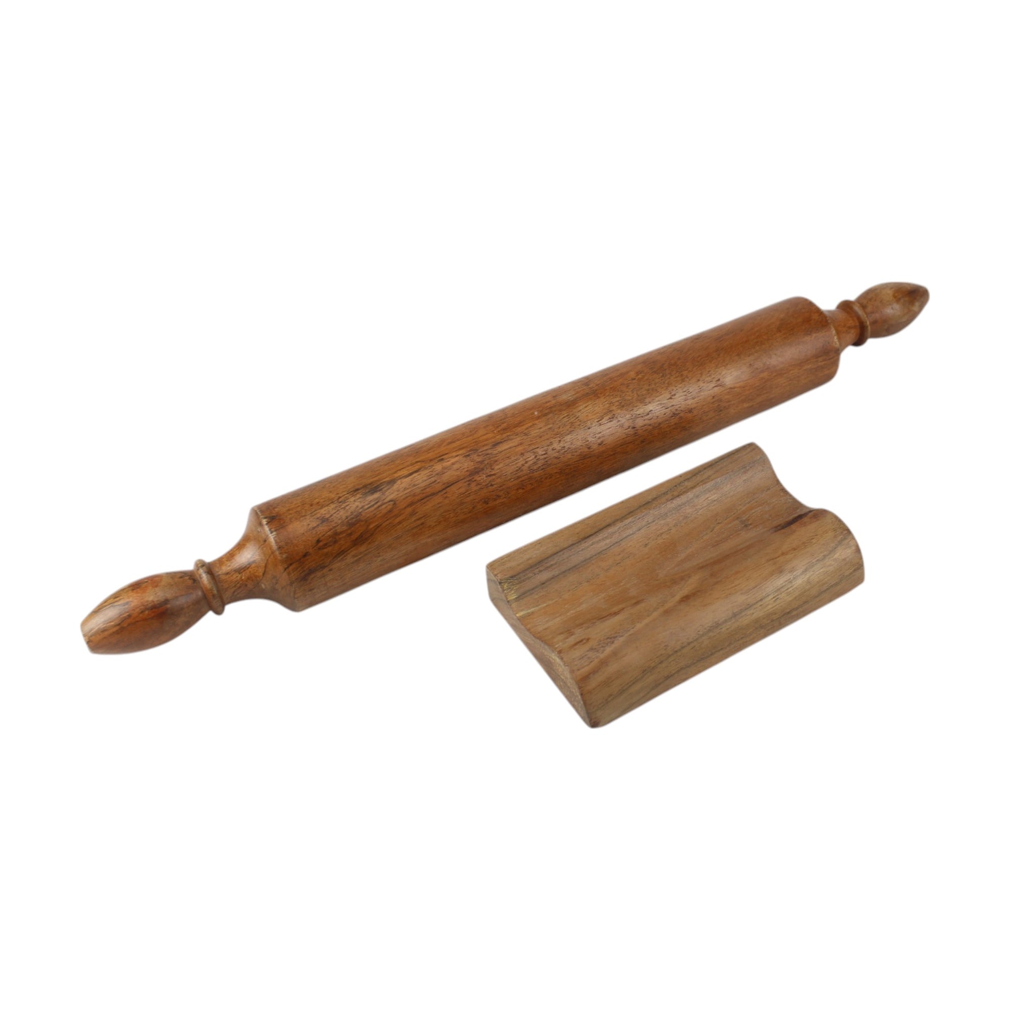Lakkad Baaz Wooden Rolling Pin with Stand