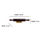 Lakkad Baaz Dark Wooden Rolling Pin Belan with Stand