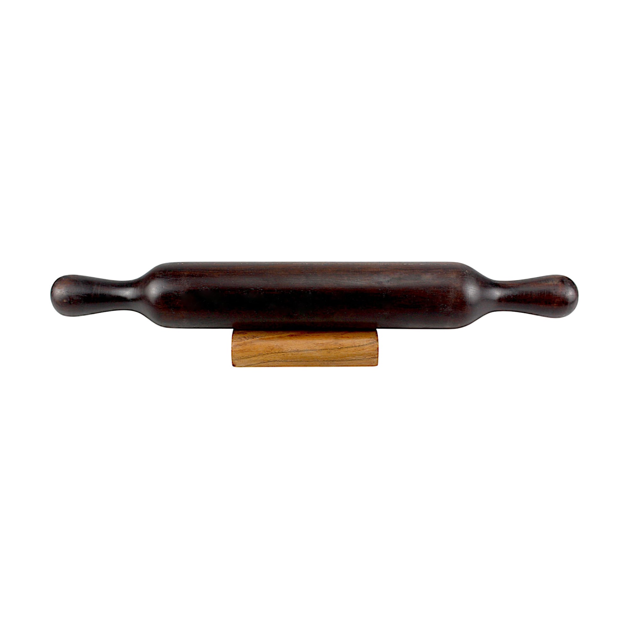 Lakkad Baaz Dark Wooden Rolling Pin Belan with Stand