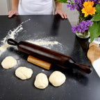 Lakkad Baaz Dark Wooden Rolling Pin Belan with Stand