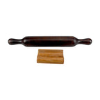 Lakkad Baaz Dark Wooden Rolling Pin Belan with Stand