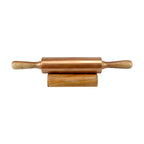 Lakkad Baaz 34.5 cm Short Wooden Rolling Pin (Belan) with Base