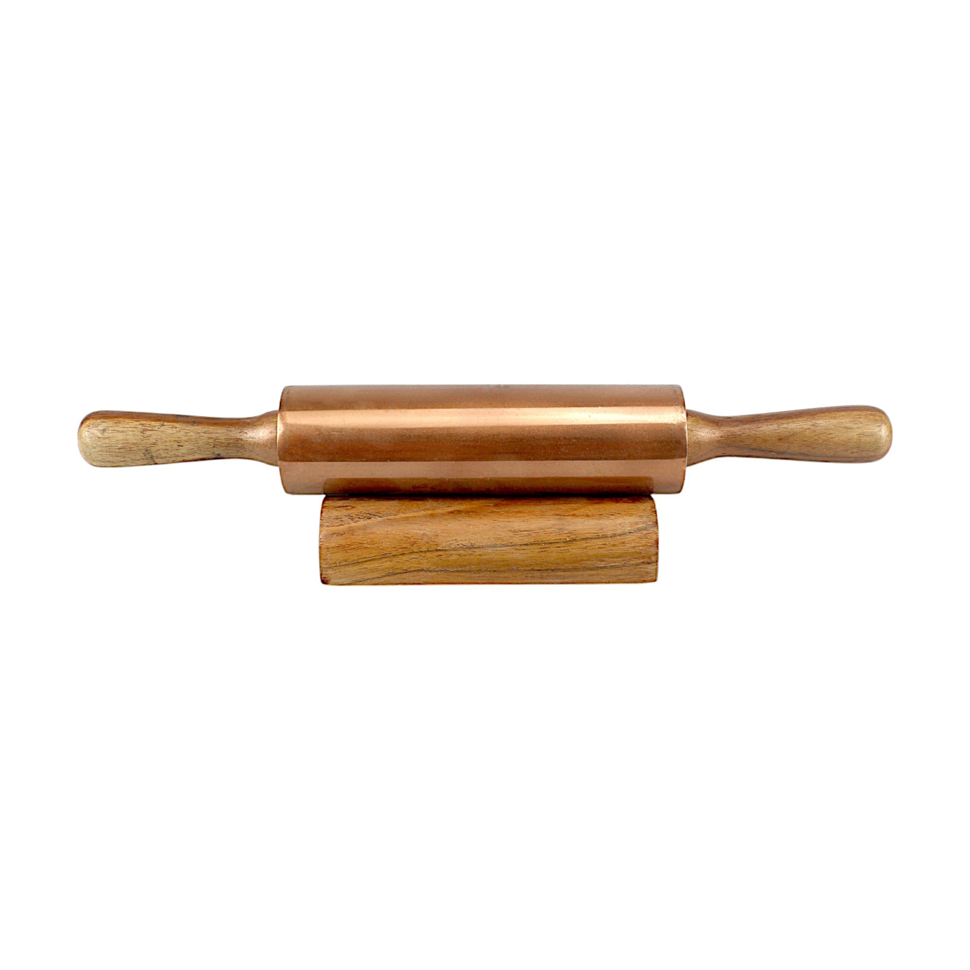 Lakkad Baaz 34.5 cm Short Wooden Rolling Pin (Belan) with Base