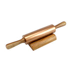 Lakkad Baaz 34.5 cm Short Wooden Rolling Pin (Belan) with Base