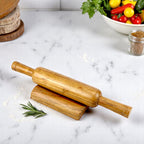 Lakkad Baaz 35.5 cm Wooden Rolling Pin (Belan) with Stand