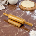 Lakkad Baaz 35.5 cm Wooden Rolling Pin (Belan) with Stand