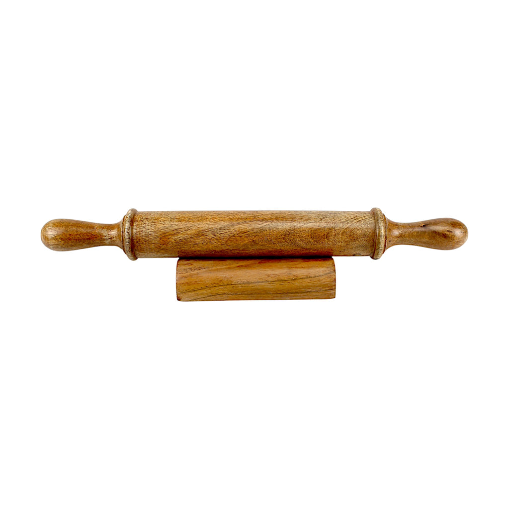 Lakkad Baaz 42.5 cm Wooden Rolling Pin (Belan) with Base