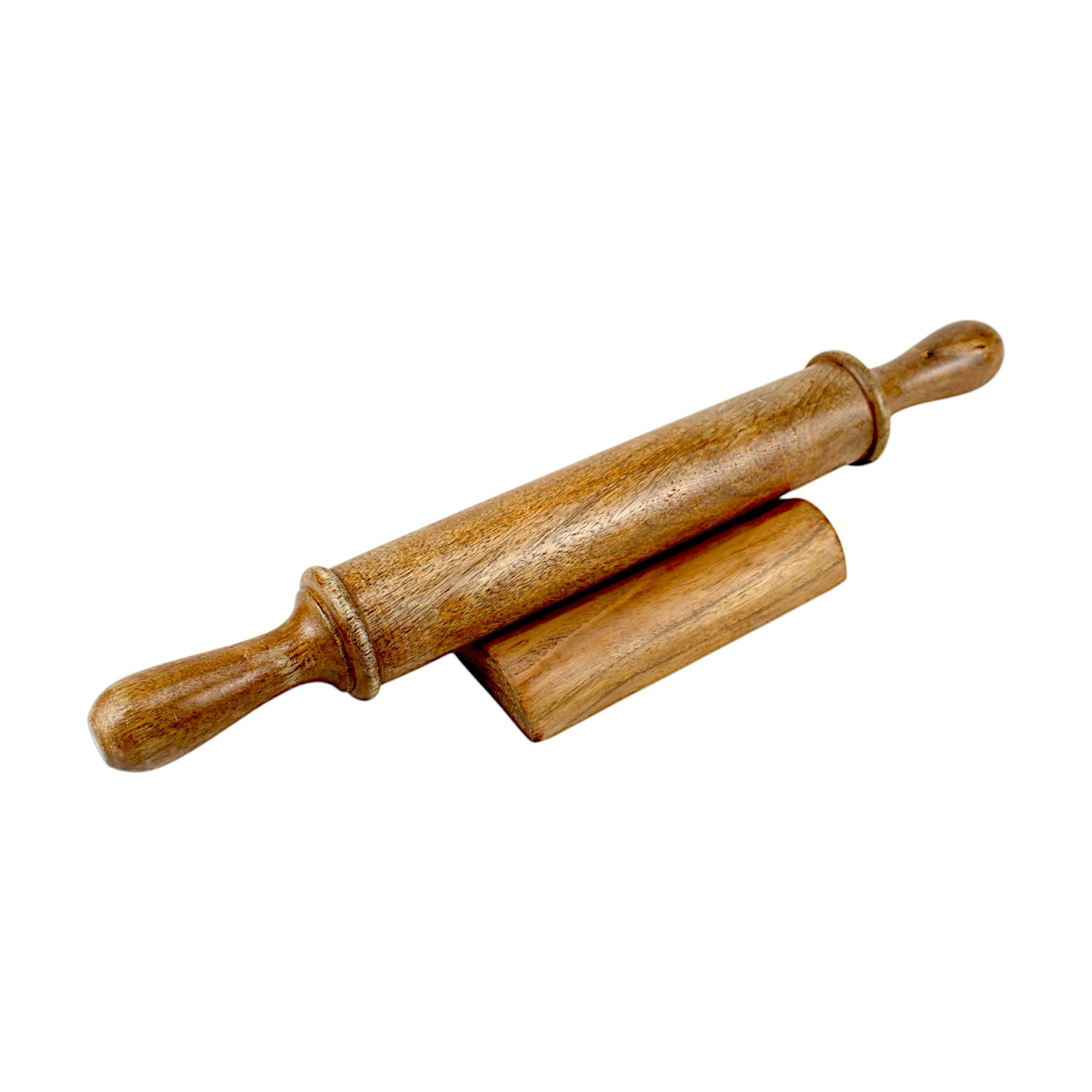 Lakkad Baaz 42.5 cm Wooden Rolling Pin (Belan) with Base
