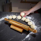 Lakkad Baaz 42.5 cm Wooden Rolling Pin (Belan) with Base