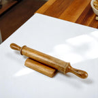 Lakkad Baaz 42.5 cm Wooden Rolling Pin (Belan) with Base