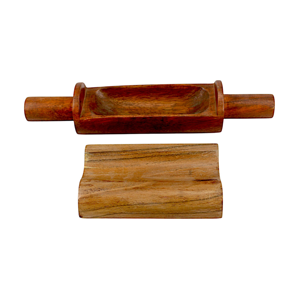 Lakkad Baaz Wooden Rolling Pin with Stand