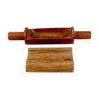 Lakkad Baaz Wooden Rolling Pin with Stand