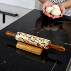 Lakkad Baaz Wooden Rolling Pin with Stand