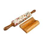 Lakkad Baaz Wooden Rolling Pin with Stand