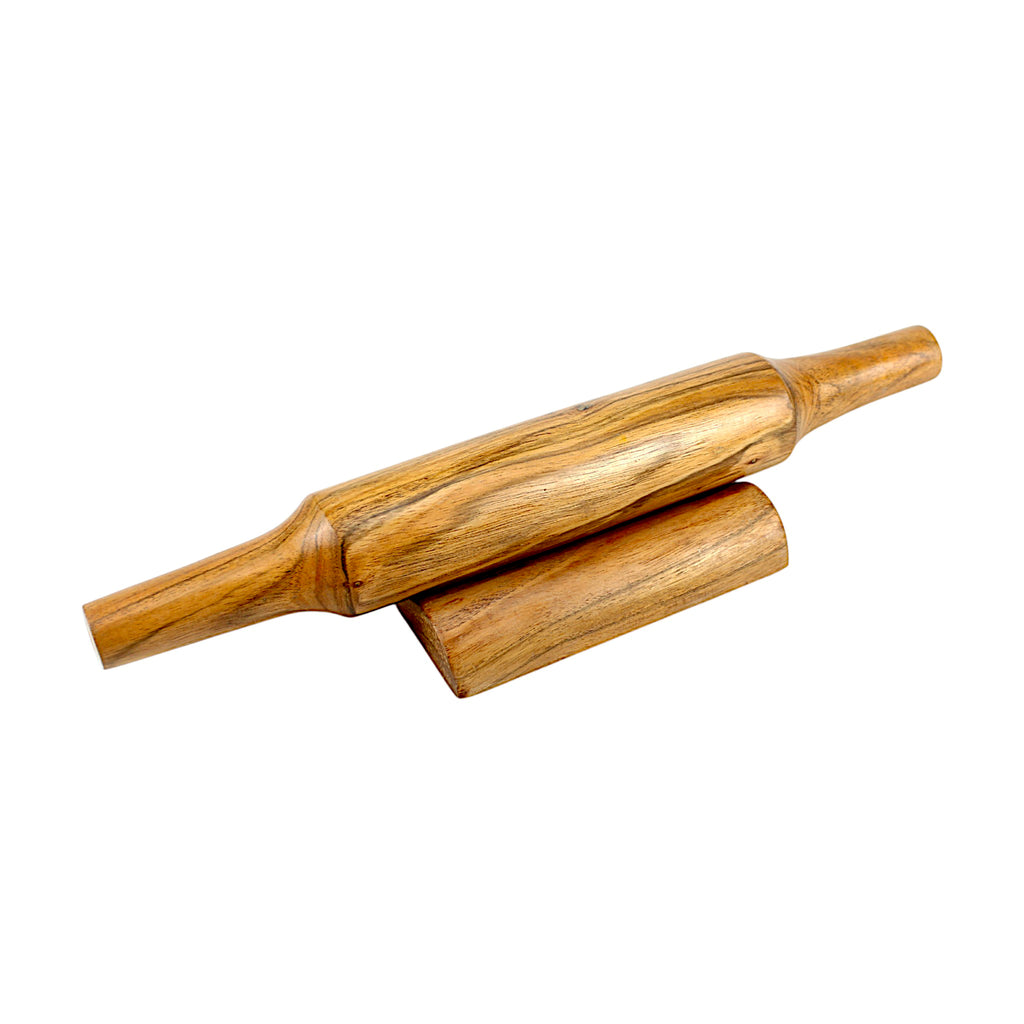 Lakkad Baaz Wooden Rolling Pin with Stand