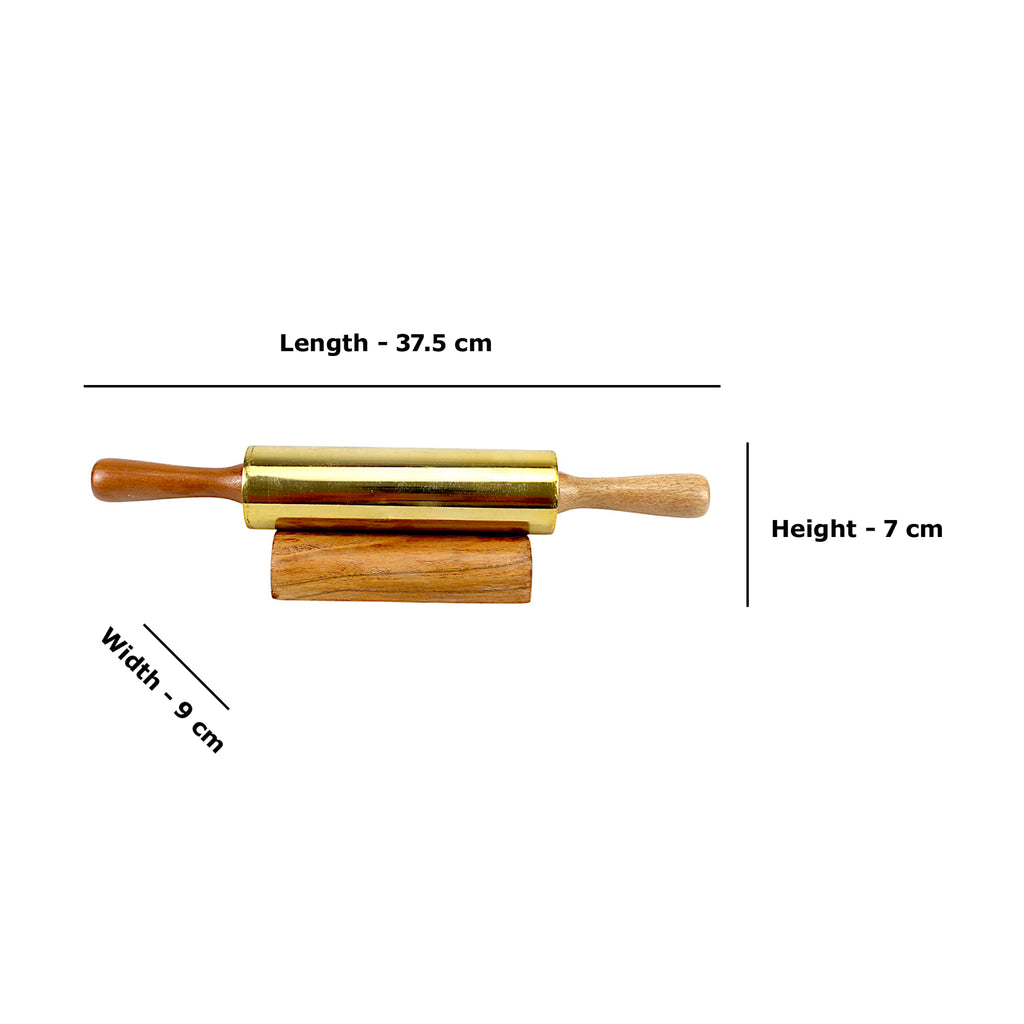 Lakkad Baaz Wooden Rolling Pin with Stand