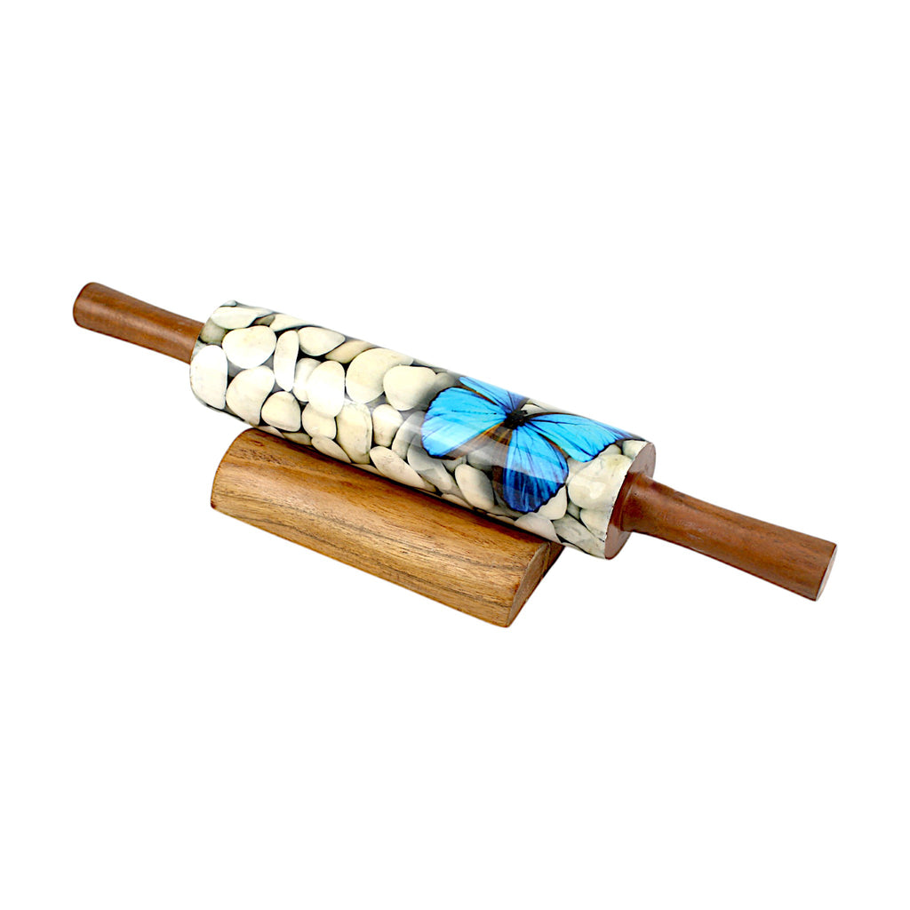 Lakkad Baaz Wooden Rolling Pin with Stand
