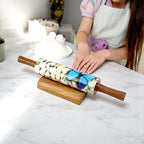 Lakkad Baaz Wooden Rolling Pin with Stand