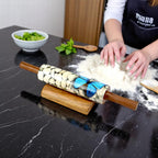 Lakkad Baaz Wooden Rolling Pin with Stand