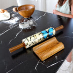 Lakkad Baaz Wooden Rolling Pin with Stand