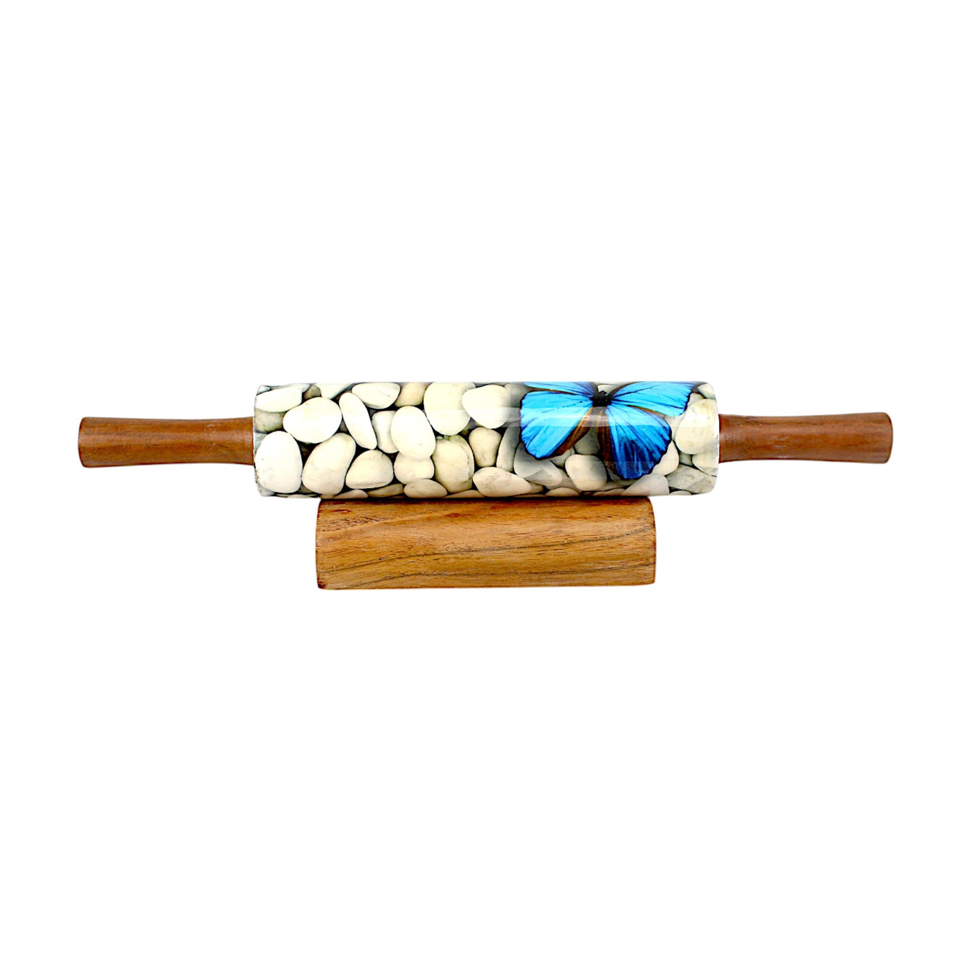 Lakkad Baaz Wooden Rolling Pin with Stand