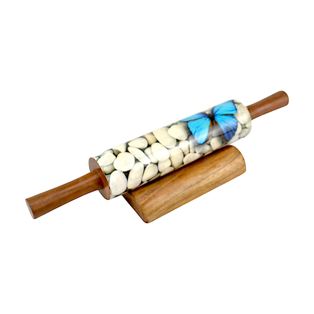 Lakkad Baaz Wooden Rolling Pin with Stand