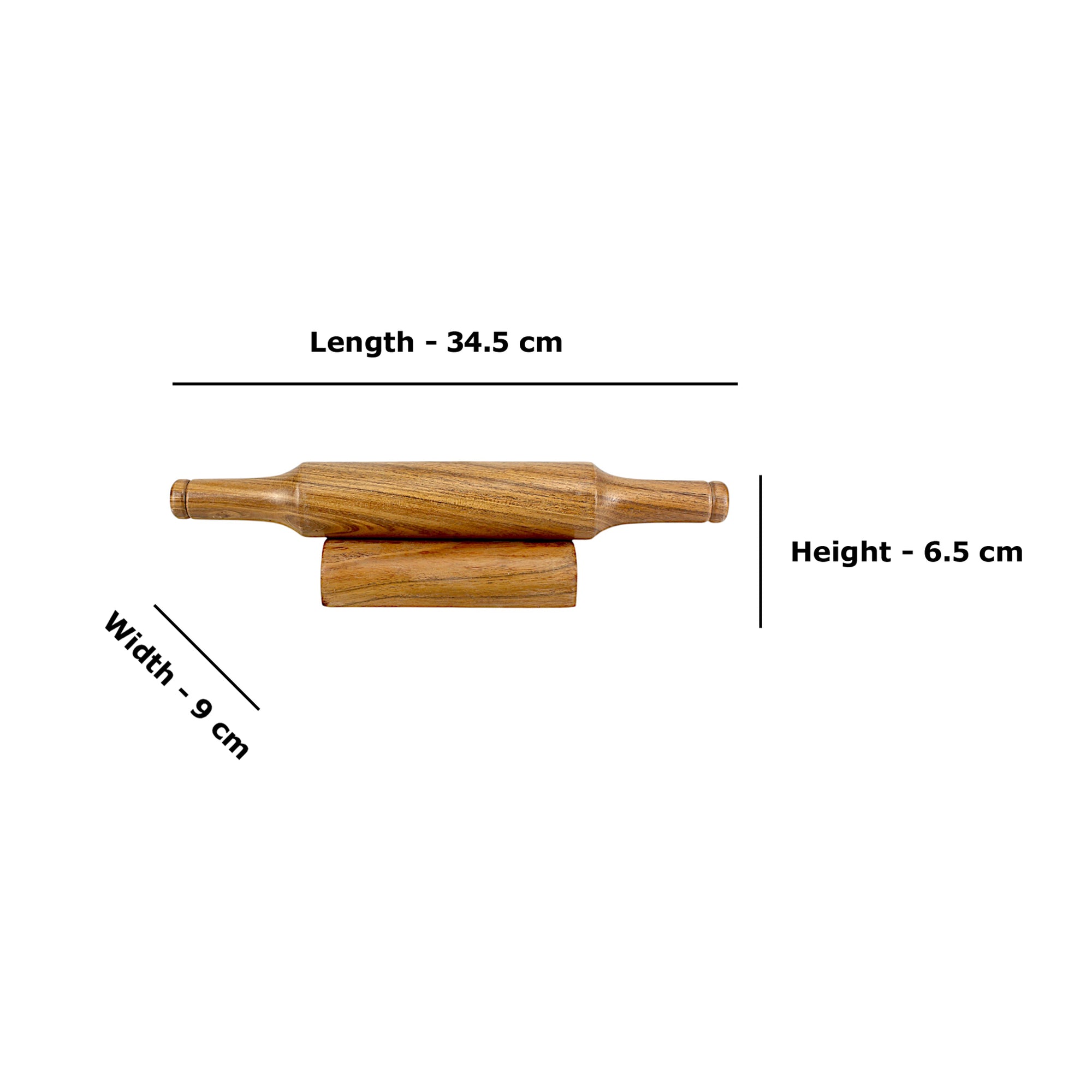Lakkad Baaz Wooden Rolling Pin with Stand