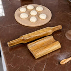 Lakkad Baaz Wooden Rolling Pin with Stand