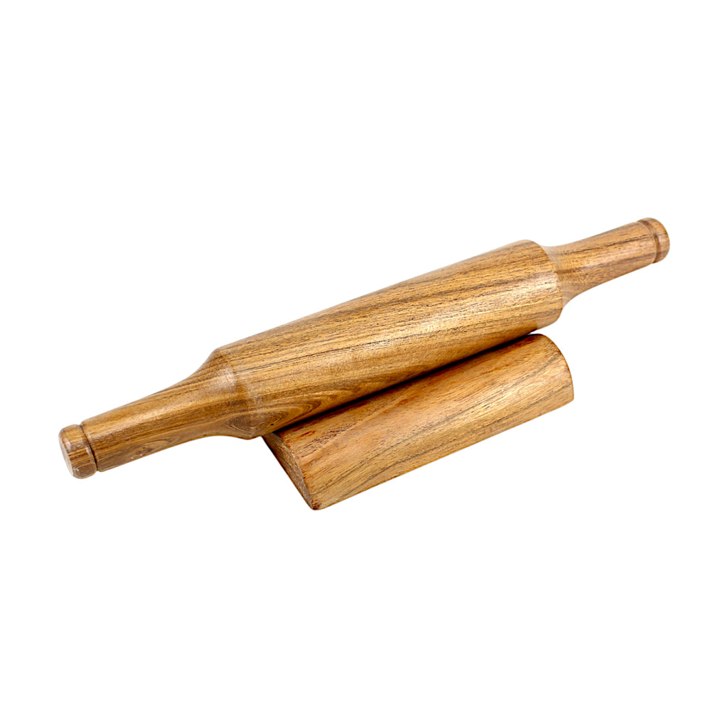 Lakkad Baaz Wooden Rolling Pin with Stand