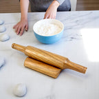 Lakkad Baaz Wooden Rolling Pin with Stand