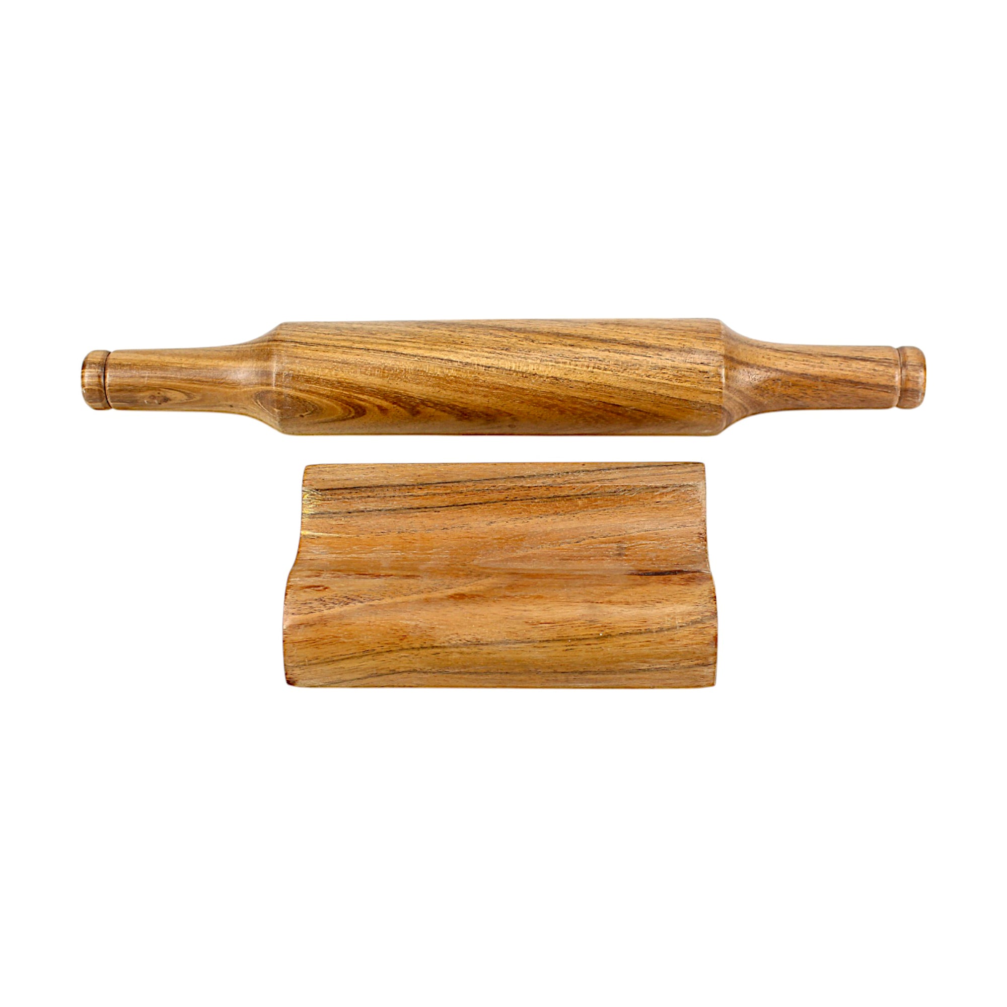 Lakkad Baaz Wooden Rolling Pin with Stand