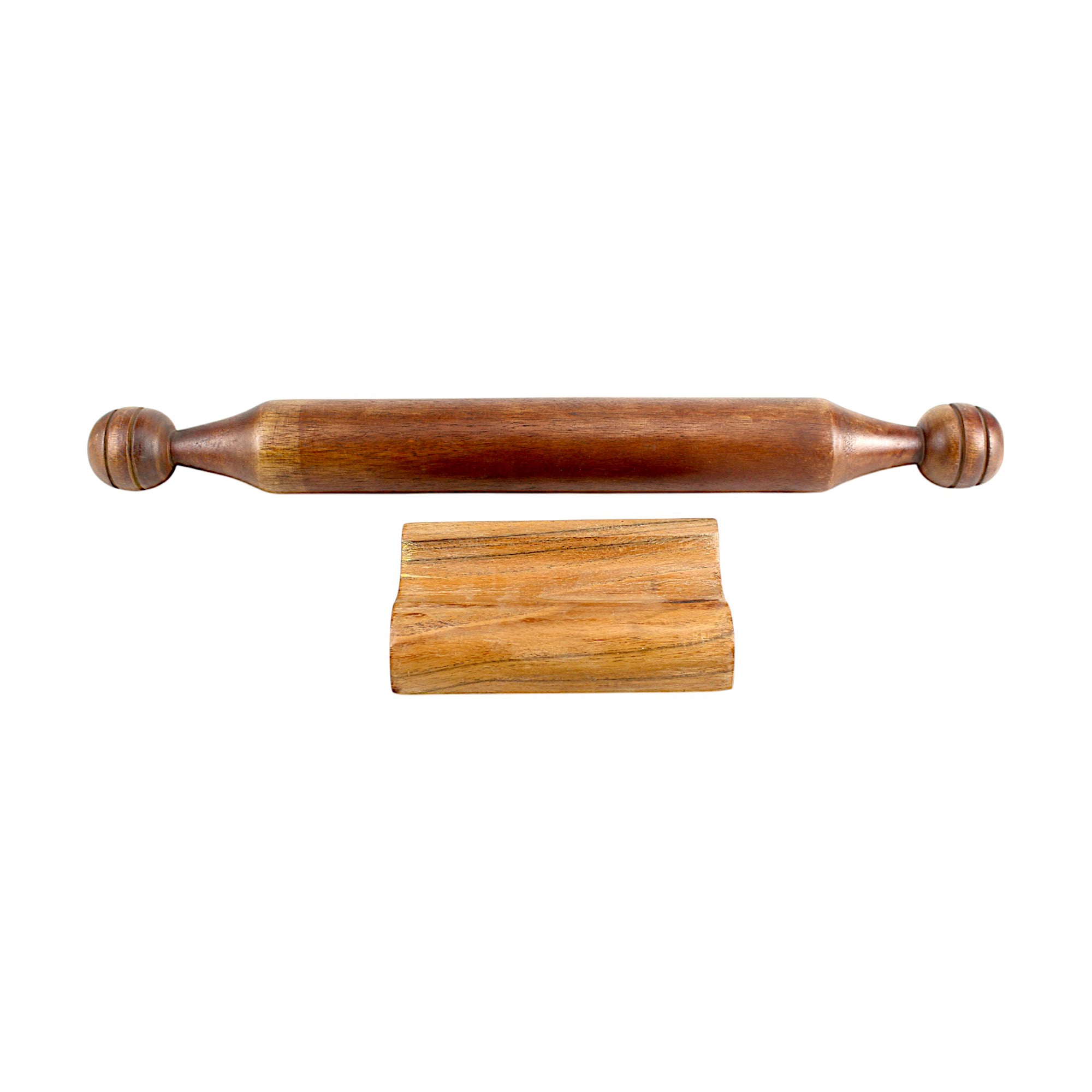 Lakkad Baaz Wooden Rolling Pin with Stand