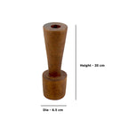 Brown Wooden candle holder dia