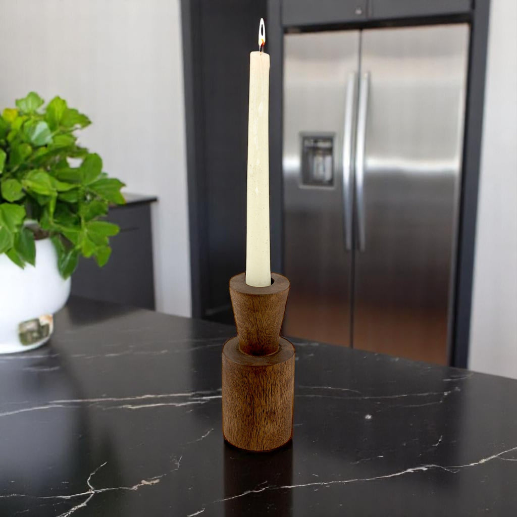 Solid Wood Taper Candle Holder