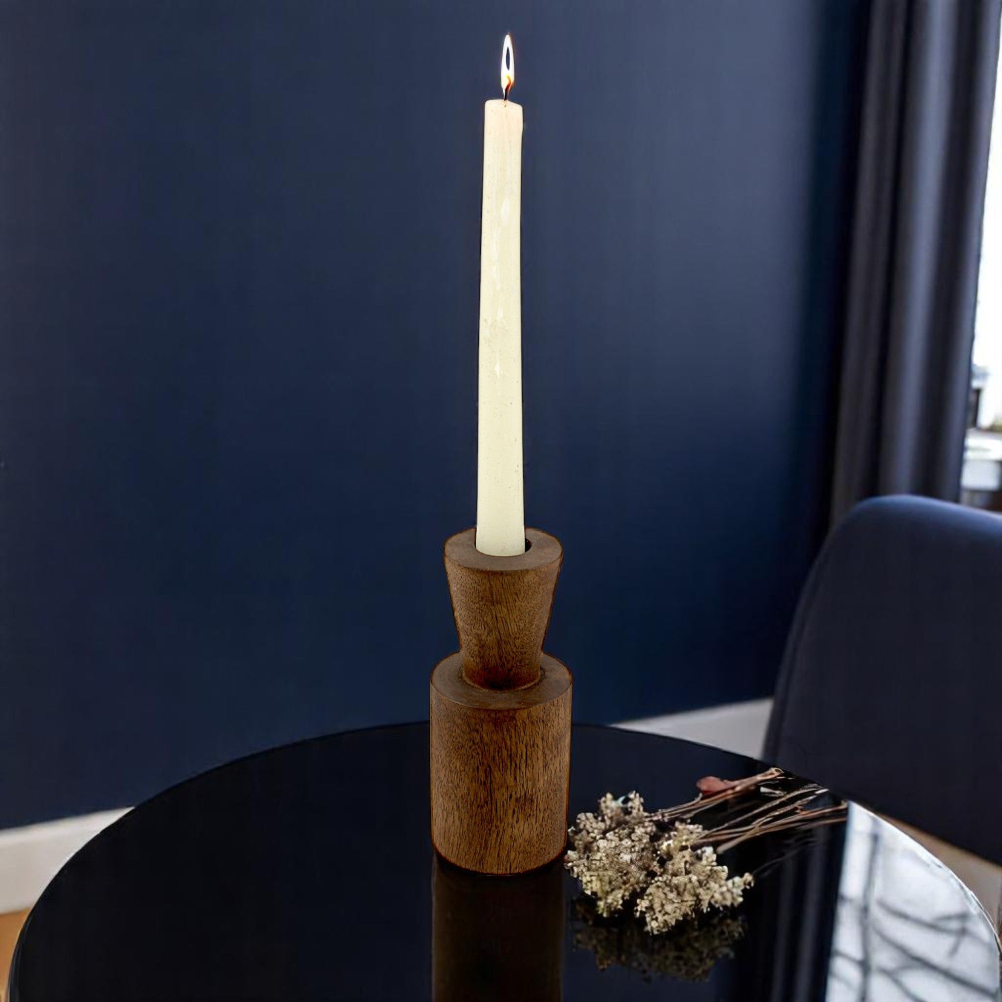 Solid Wood Taper Candle Holder
