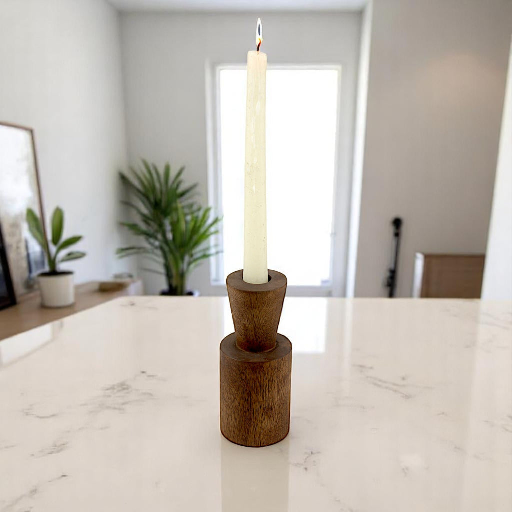 Solid Wood Taper Candle Holder