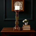 Handcrafted Mango Wood Classic Pillar Candle Holder