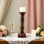 Handcrafted Mango Wood Classic Pillar Candle Holder