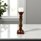 Handcrafted Mango Wood Classic Pillar Candle Holder