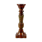Handcrafted Mango Wood Classic Pillar Candle Holder
