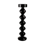 Premium Handcrafted Mango Wood Black Classic Pillar Candle Holder