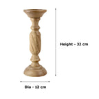 Natural Mango Wood Pillar Candle Holder