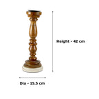Natural Mango Wood Pillar Candle Holder