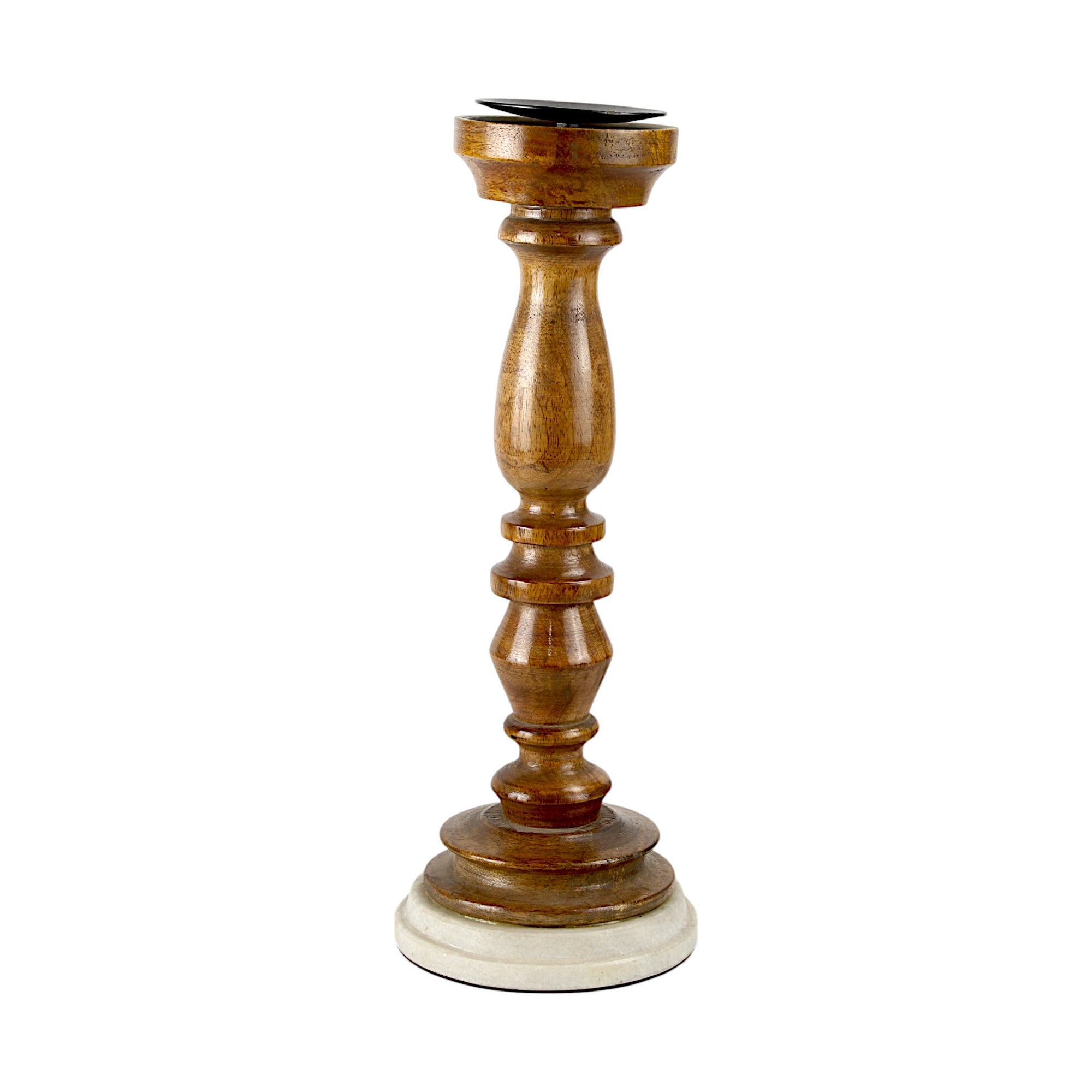 Natural Mango Wood Pillar Candle Holder