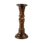 Mango Wood Antiqe Pillar Candle Holder