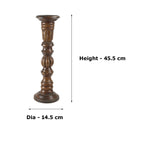 Mango Wood Classic Pillar Candle Holder