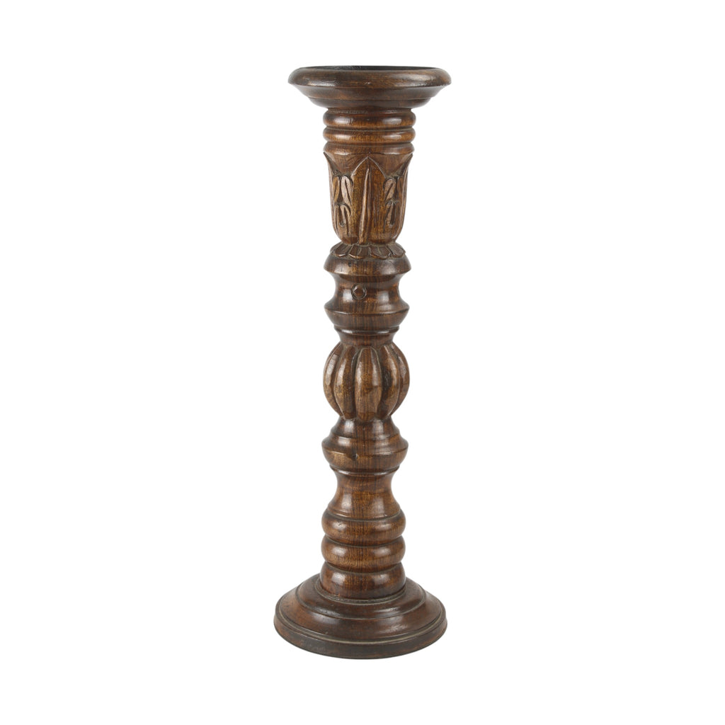 Mango Wood Classic Pillar Candle Holder