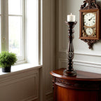 Mango Wood Classic Pillar Candle Holder