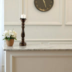 Mango Wood Classic Pillar Candle Holder